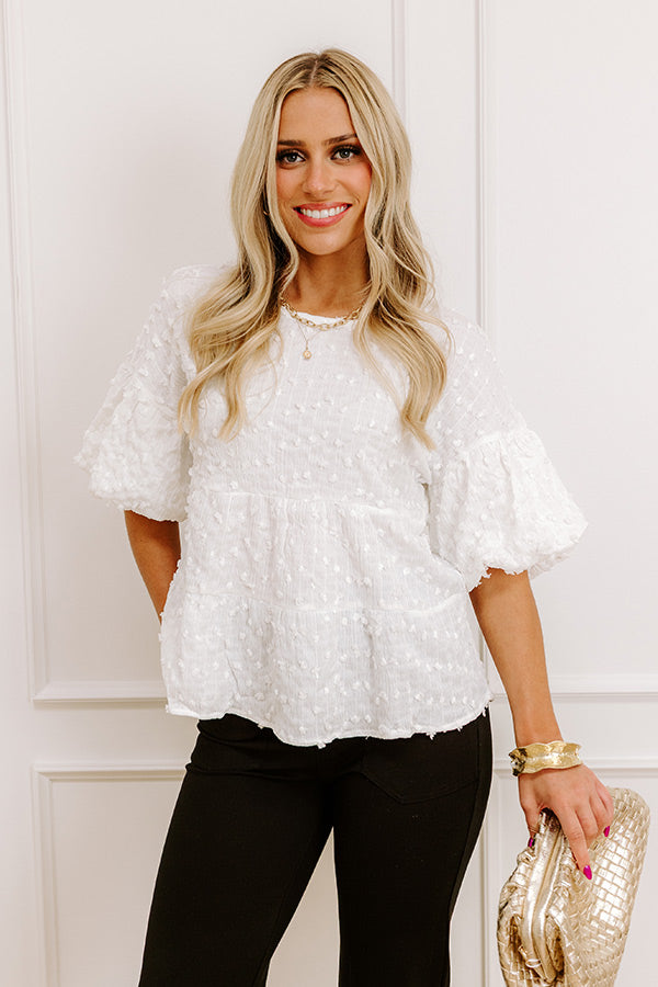 Sweet Serenity Pom Pom Knit Top