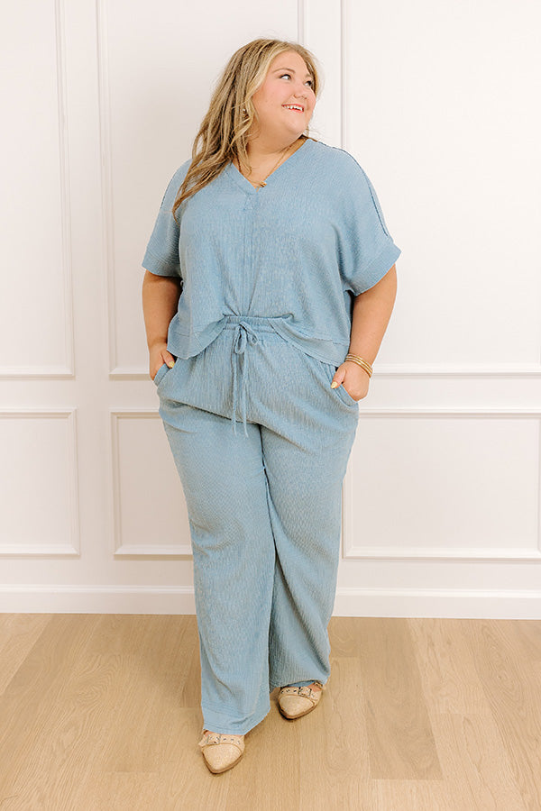 Ready For Vacay High Waist Knit Pants Curves Image - 5