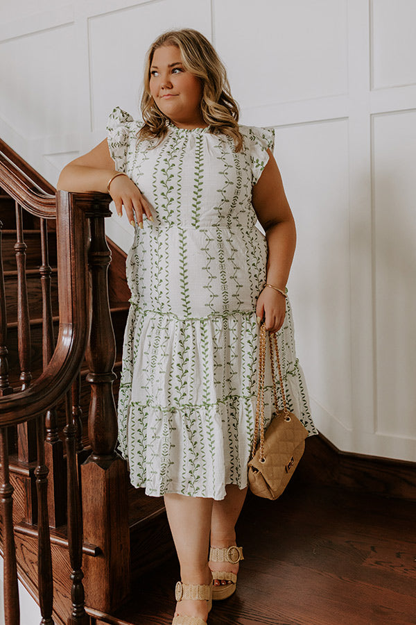 Ivy Lane Embroidered Midi Dress Curves Image - 3