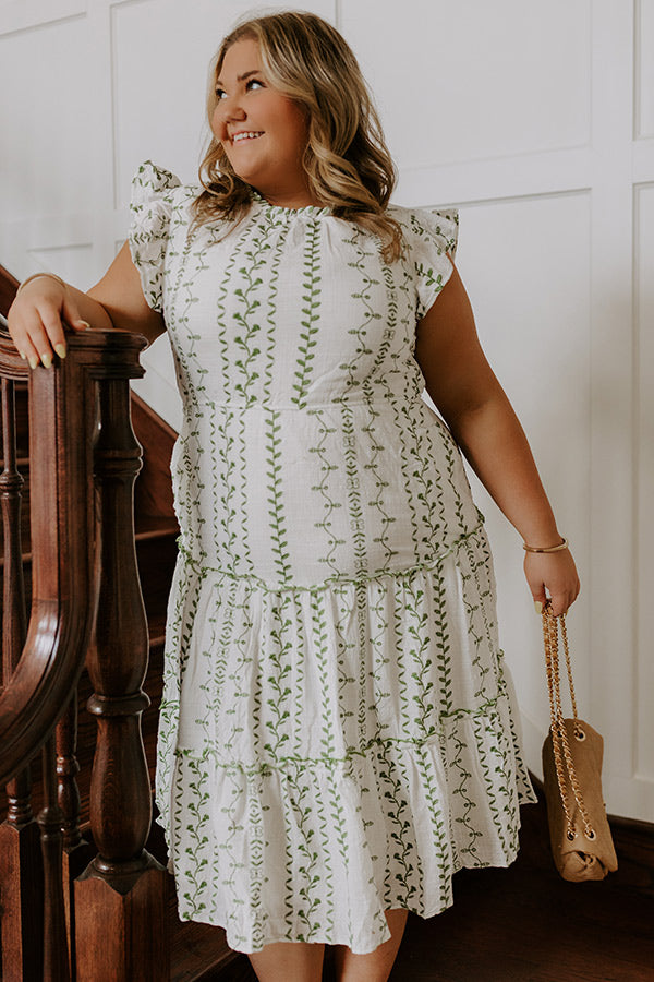 Ivy Lane Embroidered Midi Dress Curves Image - 1