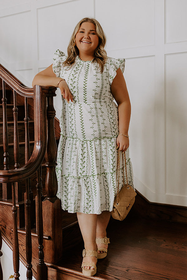 Ivy Lane Embroidered Midi Dress Curves Image - 2