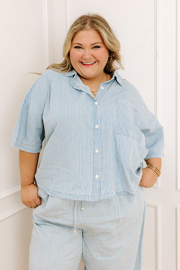 Coastal Dreams Chambray Button Up Curves Image - 1