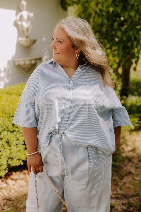 Coastal Dreams Chambray Button Up Curves Image - 5