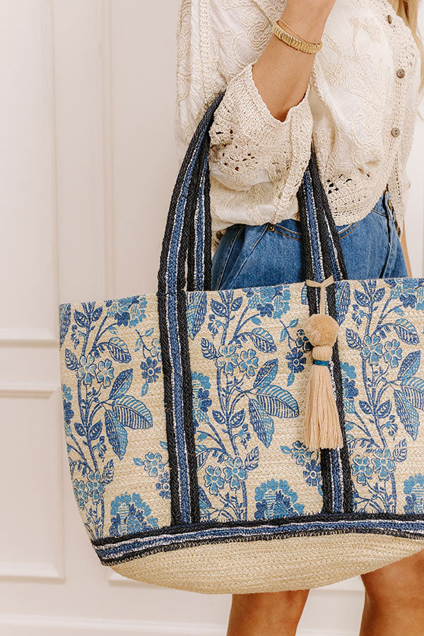 Tropical Escape Floral Jute Tote Image - 2