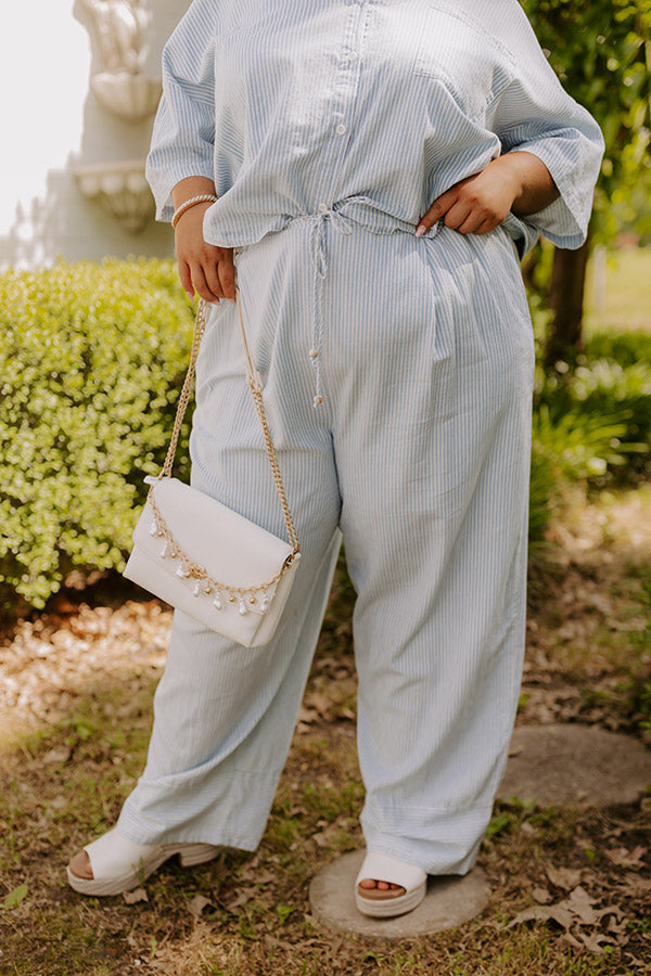 Coastal Dreams High Waist Chambray Pants Curves Image - 3