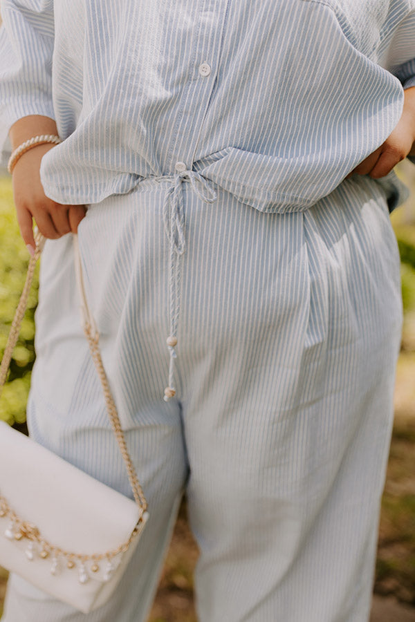 Coastal Dreams High Waist Chambray Pants Curves Image - 4