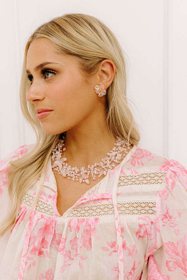 Glowing Smile Iridescent Earrings Image - 2