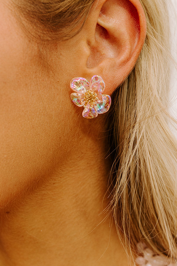 Glowing Smile Iridescent Earrings Image - 1