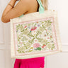 Garden Dreams Raffia Woven Tote Image - 1