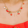 Strawberry Kisses Charm Necklace Image - 1
