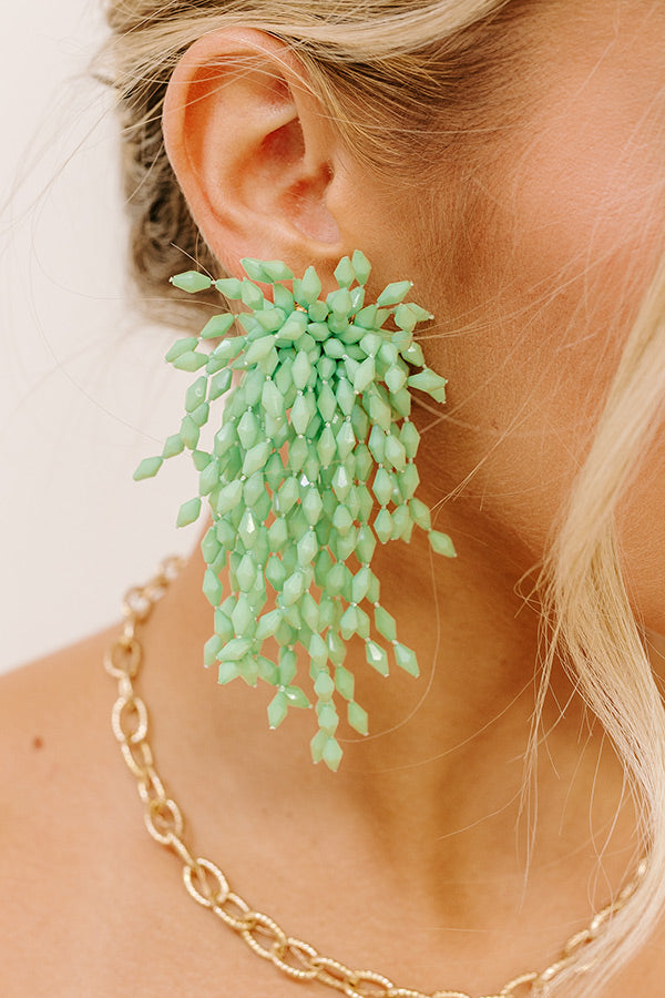 Vacay Bound Beaded Earrings in Seaglass Image - 2