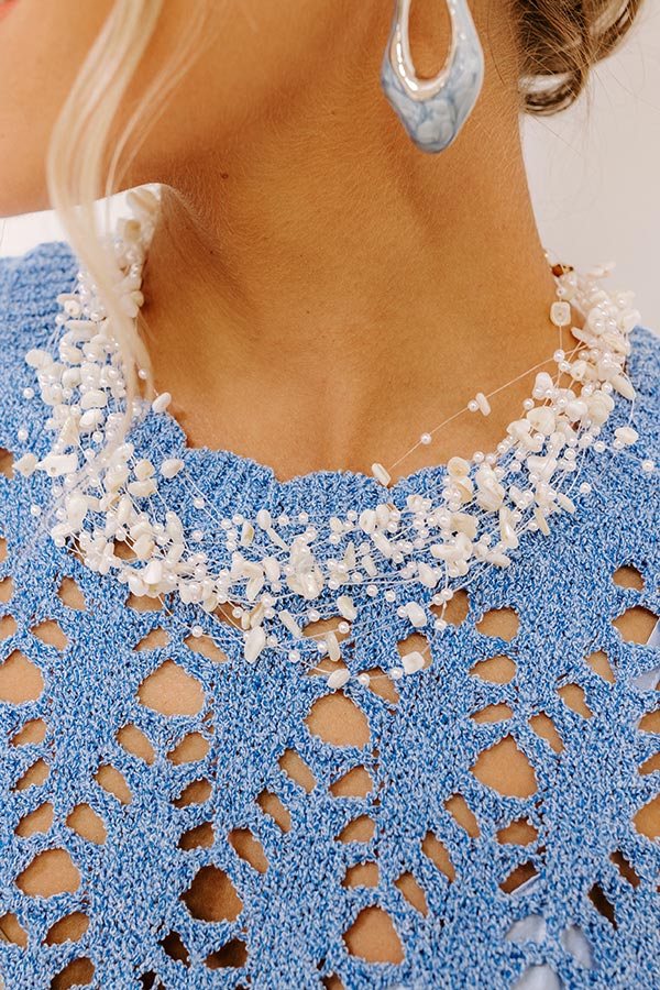 Simply Sweet Layered Necklace in Cream Image - 3