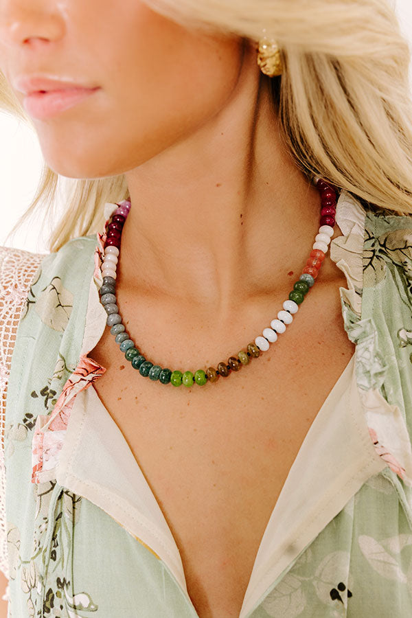 Calm Energy Semi Precious Necklace in Multi