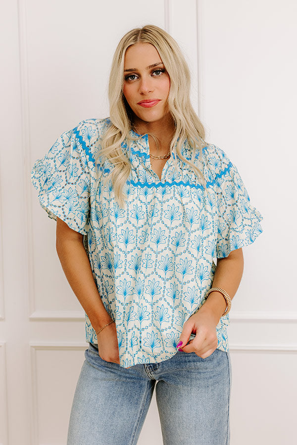 Brunching With Besties Eyelet Top Image - 1