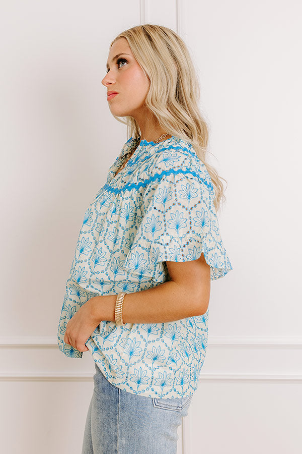 Brunching With Besties Eyelet Top Image - 3