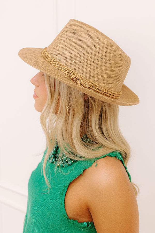 Coastal Cruise Raffia Woven Hat in Tan Image - 1