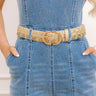 Coastal Cutie Raffia Woven Belt in Gold Image - 1