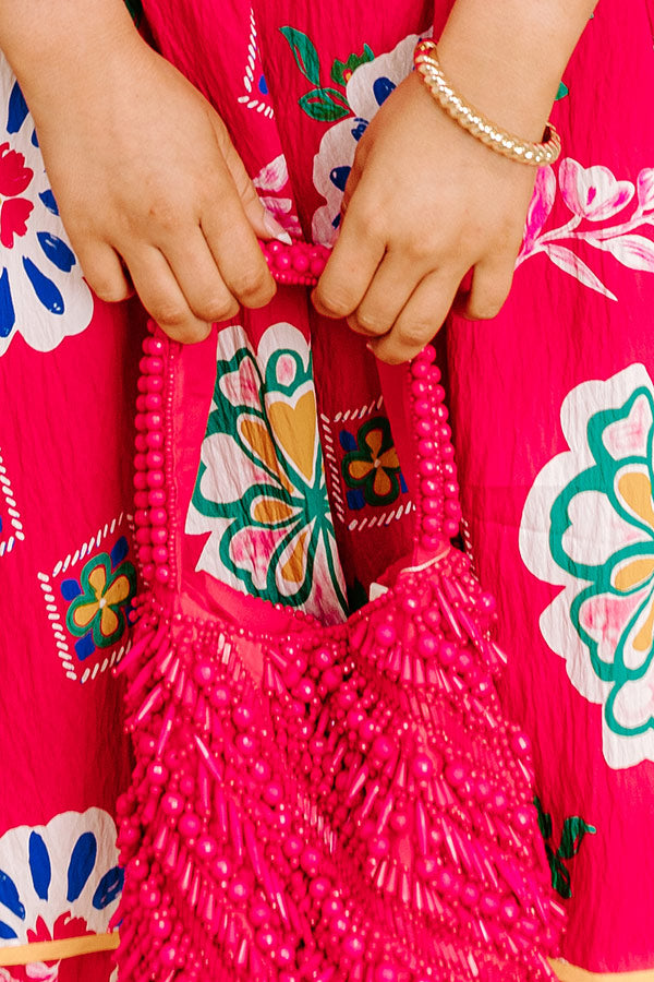 Vacay Vibes Embellished Purse in Hot Pink Image - 2