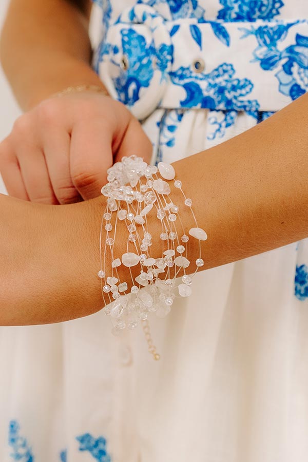 Final Touch Layered Bracelet in White