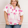 Palms Away Embroidered Top Curves Image - 1