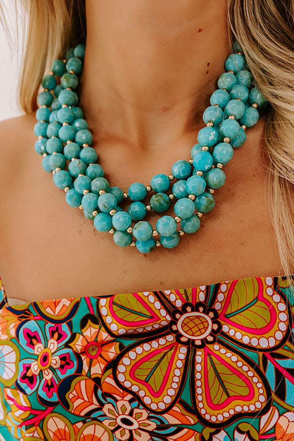 Lady Luck Layered Necklace in Turquoise Image - 2
