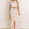 Oceanfront Views Embroidered Linen-Blend Midi Dress Image - 1
