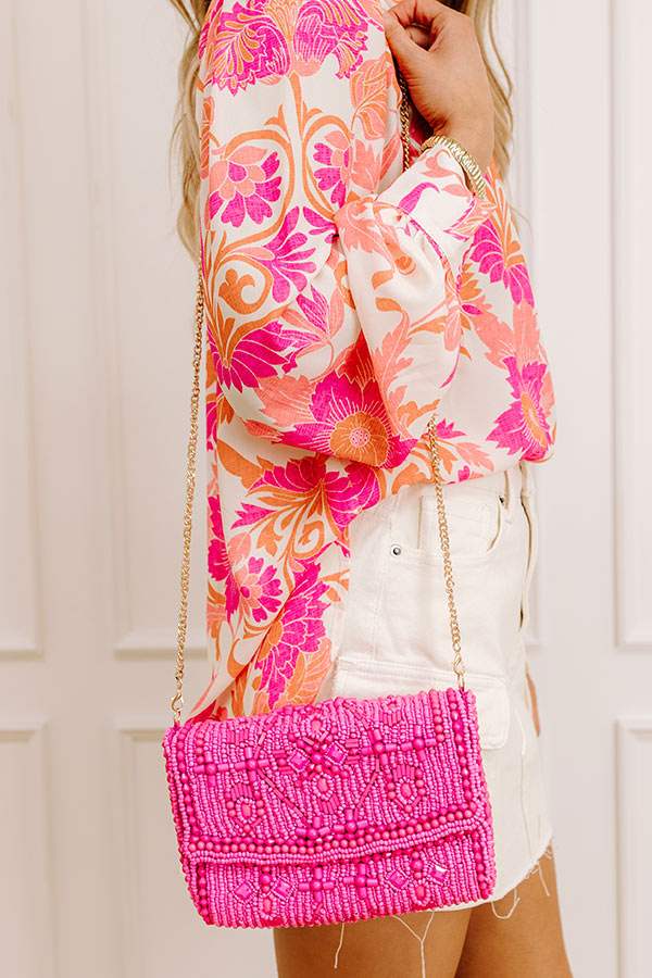 Vacay Mode Embellished Purse in Pink Image - 1
