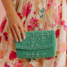 Vacay Mode Embellished Purse in Turquoise Image - 1