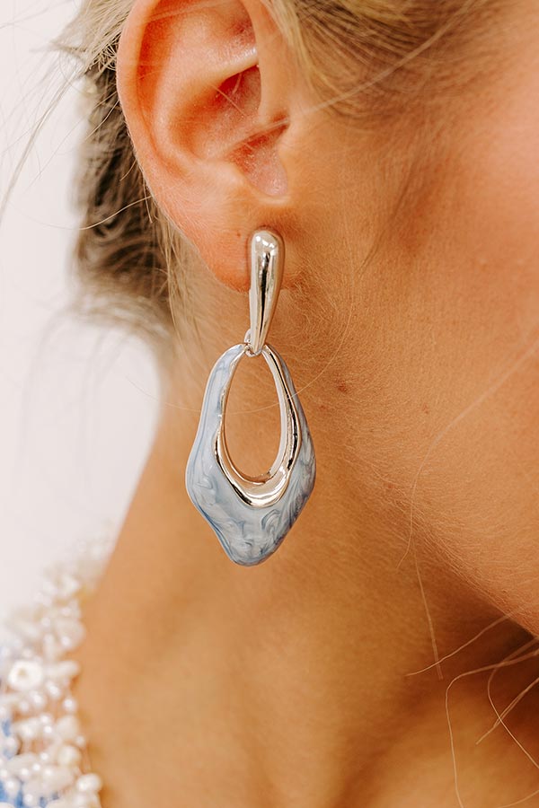 Kind Smile Earrings in Blue Image - 2