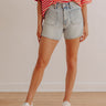 Just USA Libby High Waist Shorts in Light Wash Image - 1
