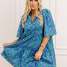 Charmed Feeling Floral Mini Dress in Periwinkle Image - 1