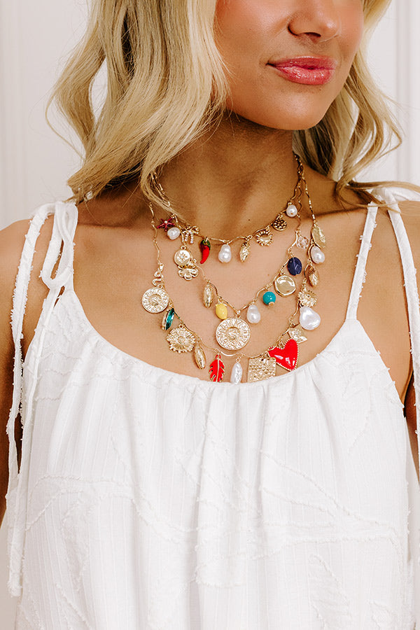 Bubbly Personality Layered Charm Necklace Image - 1