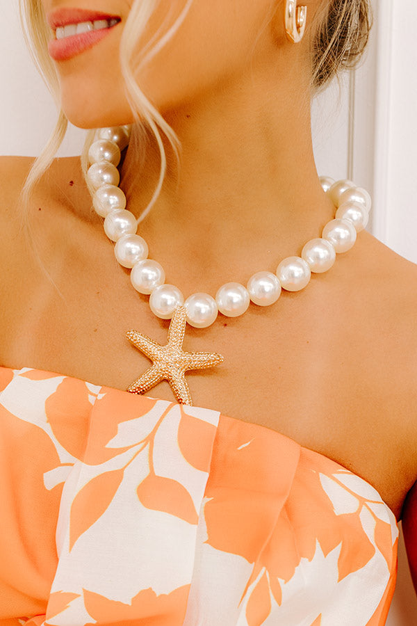Oceanside Dream Faux Pearl Necklace