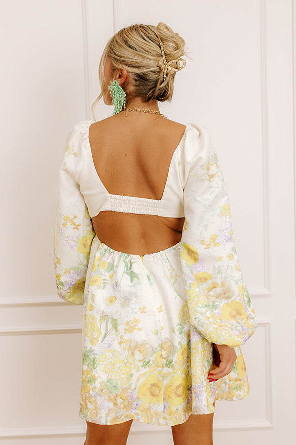 Serene Fields Floral Mini Dress Image - 4