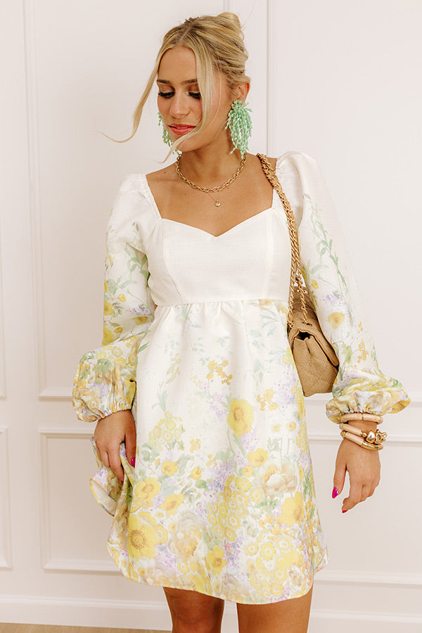 Serene Fields Floral Mini Dress Image - 1