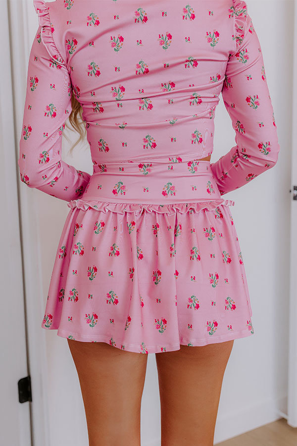 Feeling Flirty High Waist Floral Skort Image - 4