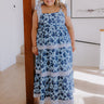 Stroll Through The Park Floral Maxi Dress in Sky Blue Curves Image - 1