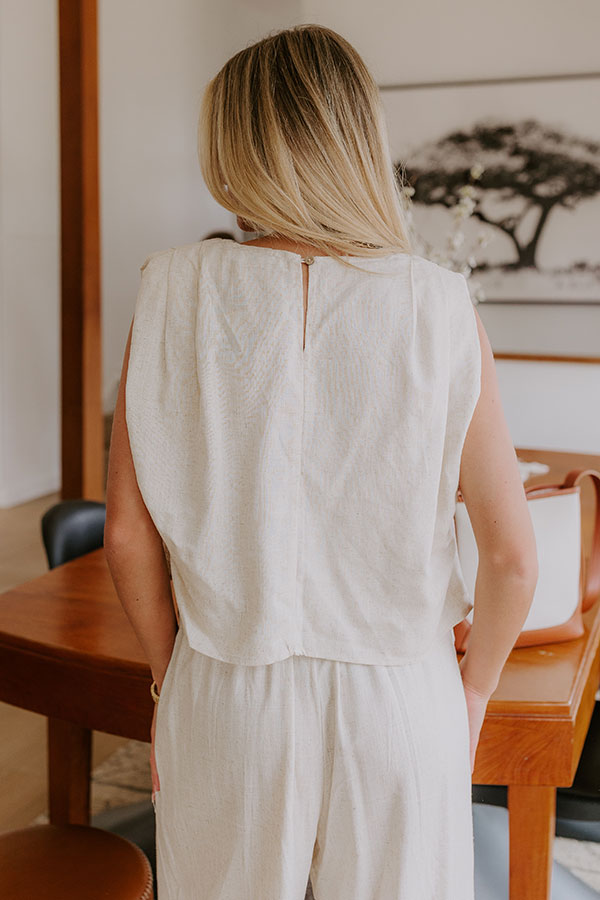 Boardwalk Stroll Linen-Blend Top Image - 5