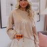Palms Away Knit Sweater in Mocha Image - 1