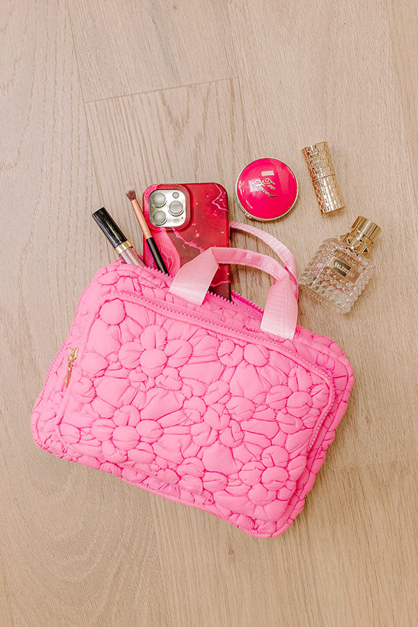 Petal Plush Essentials Travel Case in Pink Image - 1