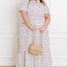 Brunch Babe Floral Maxi Dress in White Curves Image 1