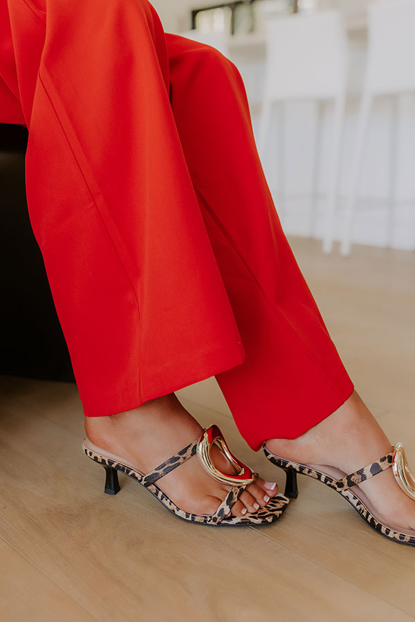 The Stella Faux Leather Heel in Leopard Image - 4