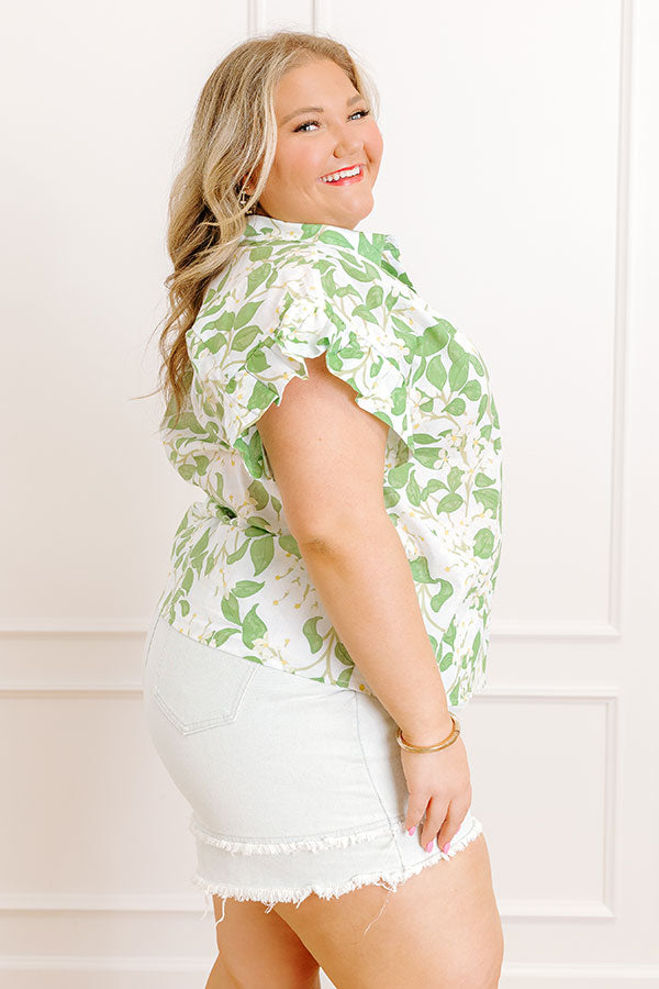 Honeysuckle Fields Floral Button Up Curves Image 3