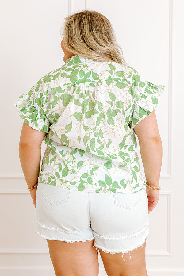 Honeysuckle Fields Floral Button Up Curves Image 4