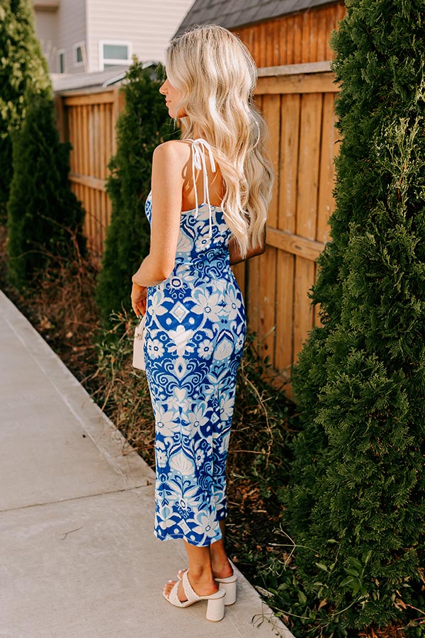 Ocean Eyes Floral Midi Dress Image - 3