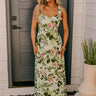 Small Town Charm Floral Maxi Dress in Green Image 1