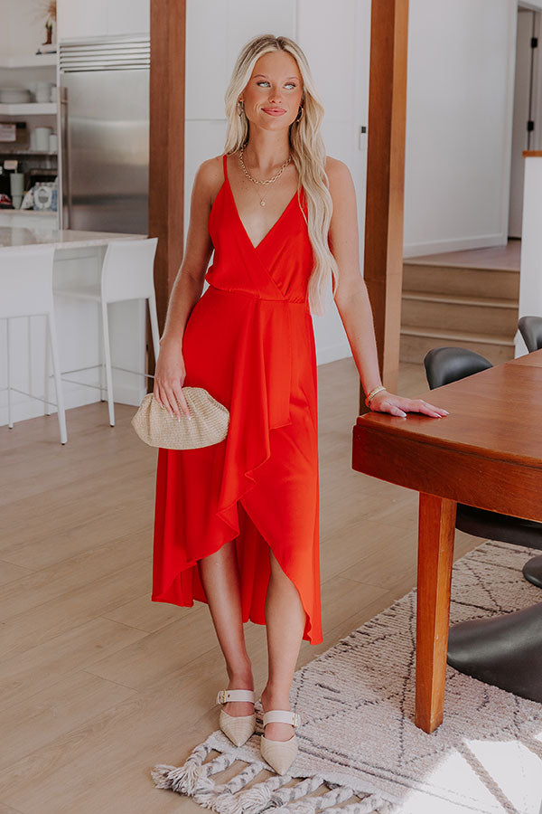 Cocktails First Midi Dress in Red Image - 2