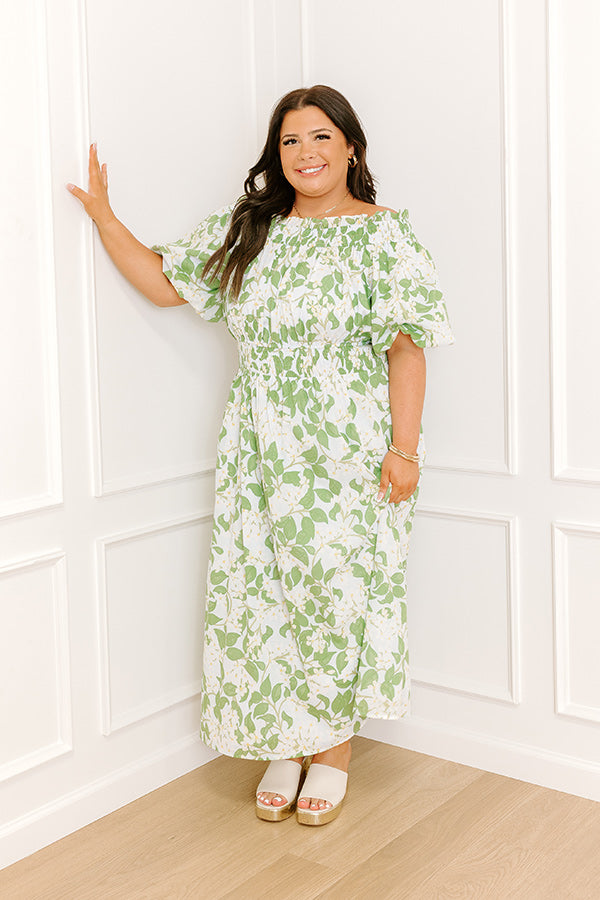 Honeysuckle Fields Floral Midi Dress Curves Image 1