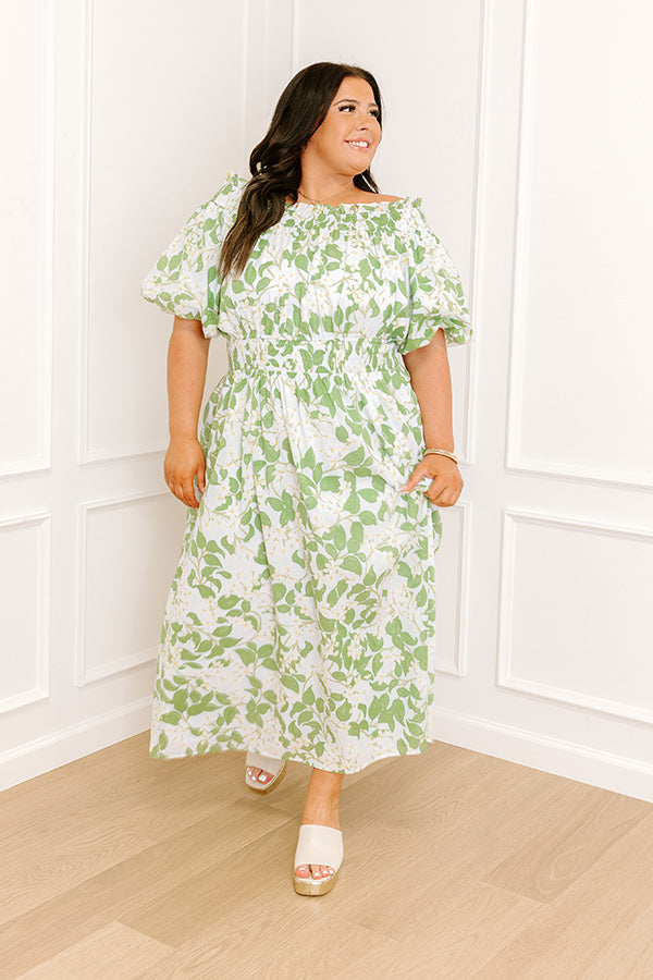 Honeysuckle Fields Floral Midi Dress Curves Image 2