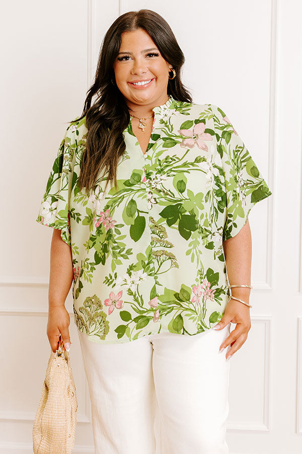 Small Town Charm Floral Top Curves Image 1